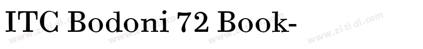 ITC Bodoni 72 Book字体转换 ITC Bodoni 72 Book字体转换